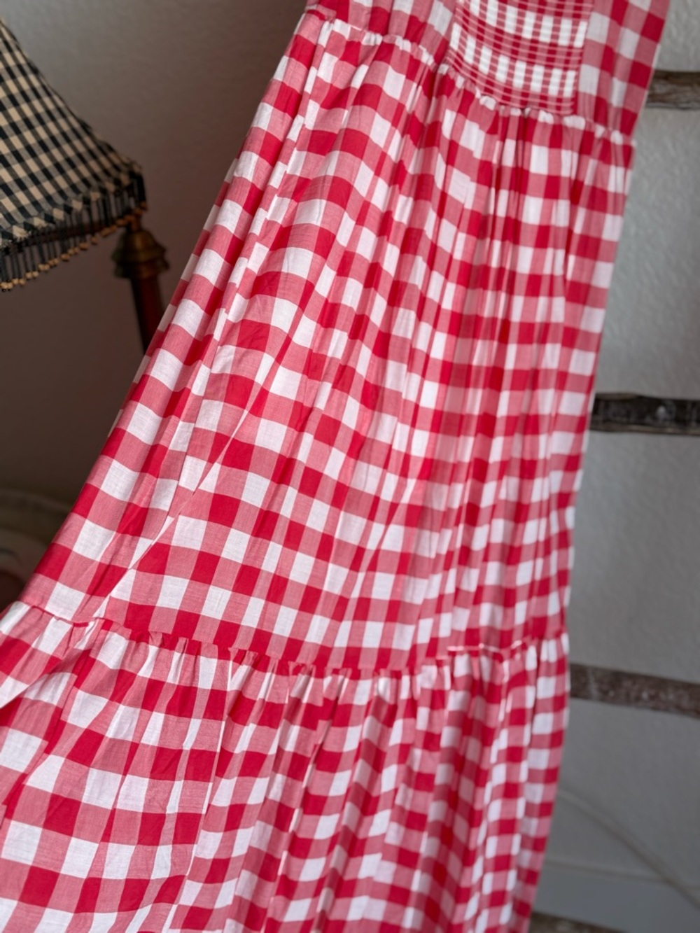 Frankie's Bikinis x Bella Hadid Gingham Maxi Dress - Picture 9 of 10